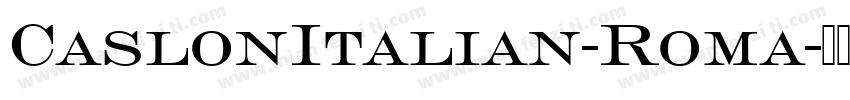 CaslonItalian-Roma字体转换