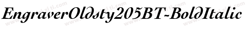 EngraverOldsty205BT-BoldItalic字体转换