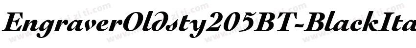 EngraverOldsty205BT-BlackItalic字体转换