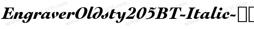 EngraverOldsty205BT-Italic字体转换