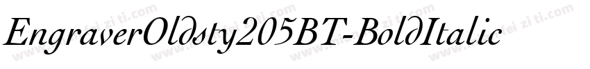 EngraverOldsty205BT-BoldItalic字体转换