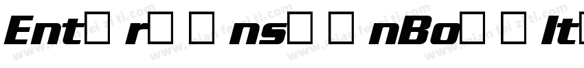 EnterSansmanBoldItal字体转换