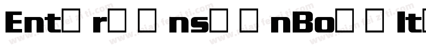 EnterSansmanBoldItal字体转换