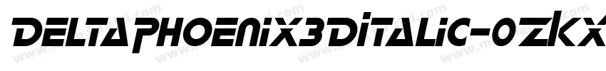 DeltaPhoenix3DItalic-0ZKX字体转换