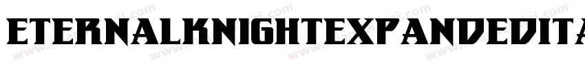 EternalKnightExpandedItalic-qrol字体转换