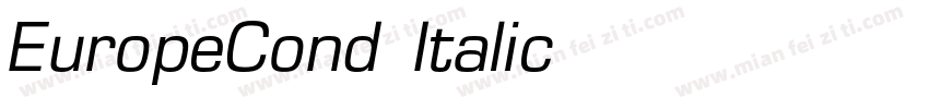 EuropeCond-Italic字体转换