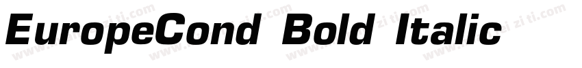 EuropeCond-Bold-Italic字体转换