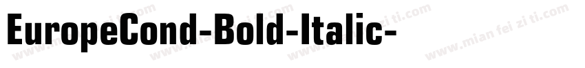EuropeCond-Bold-Italic字体转换