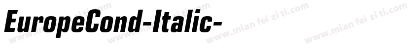 EuropeCond-Italic字体转换