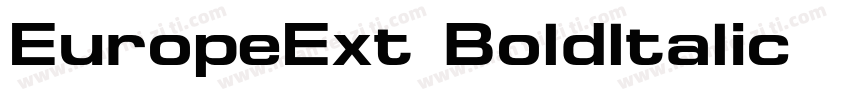 EuropeExt-Boldltalic字体转换