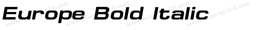 Europe-Bold-Italic字体转换