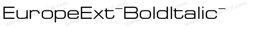 EuropeExt-Boldltalic字体转换