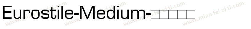 Eurostile-Medium字体转换