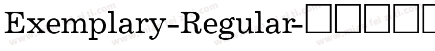 Exemplary-Regular字体转换