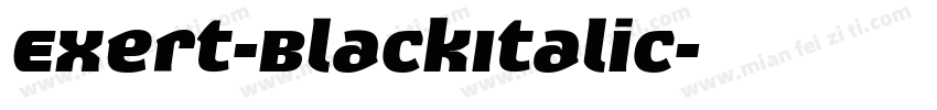 Exert-BlackItalic字体转换