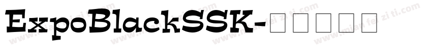 ExpoBlackSSK字体转换