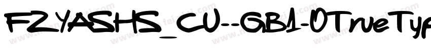 FZYASHS_CU--GB1-0TrueType字体转换