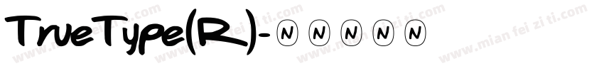 TrueType(R)字体转换