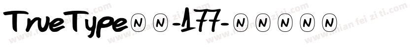 TrueType字体-177字体转换