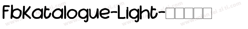 FbKatalogue-Light字体转换