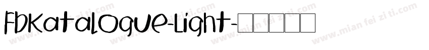 FbKatalogue-Light字体转换