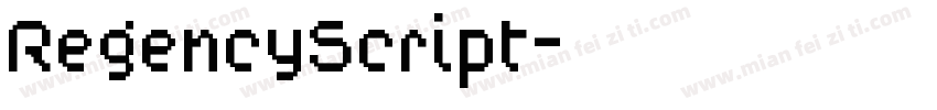 RegencyScript字体转换