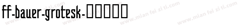 ff-bauer-grotesk字体转换