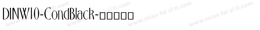 DINW10-CondBlack字体转换