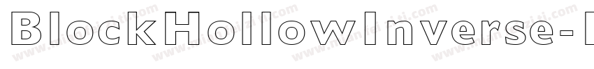 BlockHollowInverse-K55D字体转换