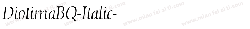 DiotimaBQ-Italic字体转换