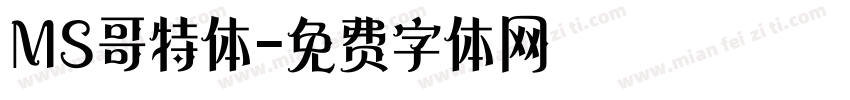 MS哥特体字体转换