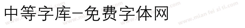 中等字库字体转换