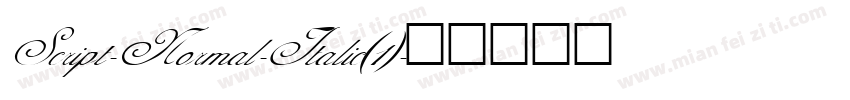 Script-Normal-Italic(1)字体转换