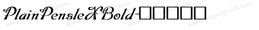PlainPensleXBold字体转换