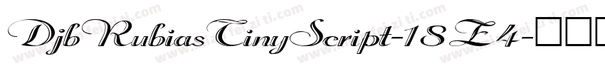 DjbRubiasTinyScript-18Z4字体转换