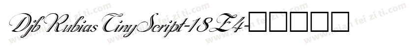 DjbRubiasTinyScript-18Z4字体转换