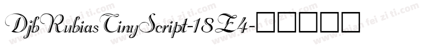 DjbRubiasTinyScript-18Z4字体转换