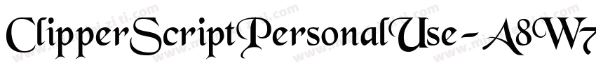 ClipperScriptPersonalUse-A8W7字体转换