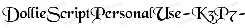 DollieScriptPersonalUse-K3P7字体转换