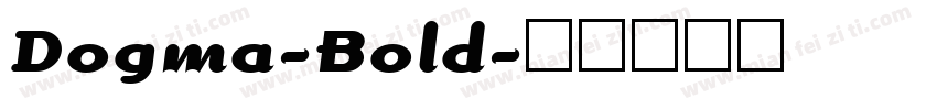 Dogma-Bold字体转换