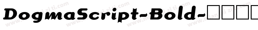 DogmaScript-Bold字体转换