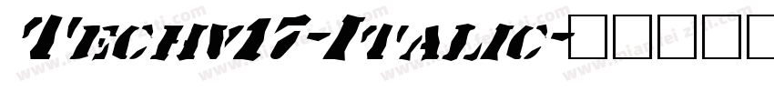 Techv17-Italic字体转换