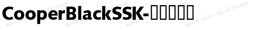 CooperBlackSSK字体转换
