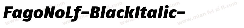 FagoNoLf-BlackItalic字体转换