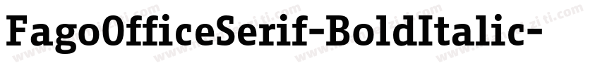 FagoOfficeSerif-BoldItalic字体转换