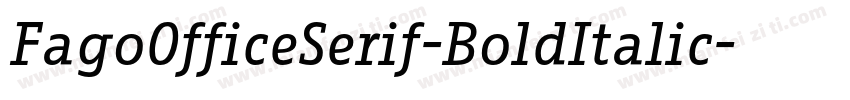 FagoOfficeSerif-BoldItalic字体转换