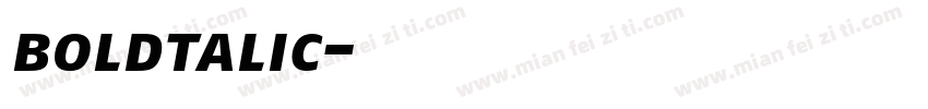 boldtalic字体转换