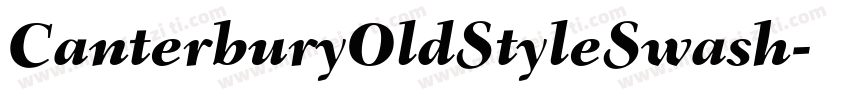 CanterburyOldStyleSwash字体转换