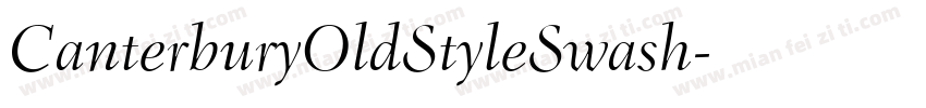 CanterburyOldStyleSwash字体转换