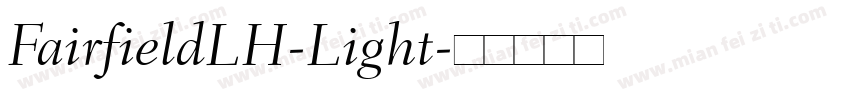 FairfieldLH-Light字体转换